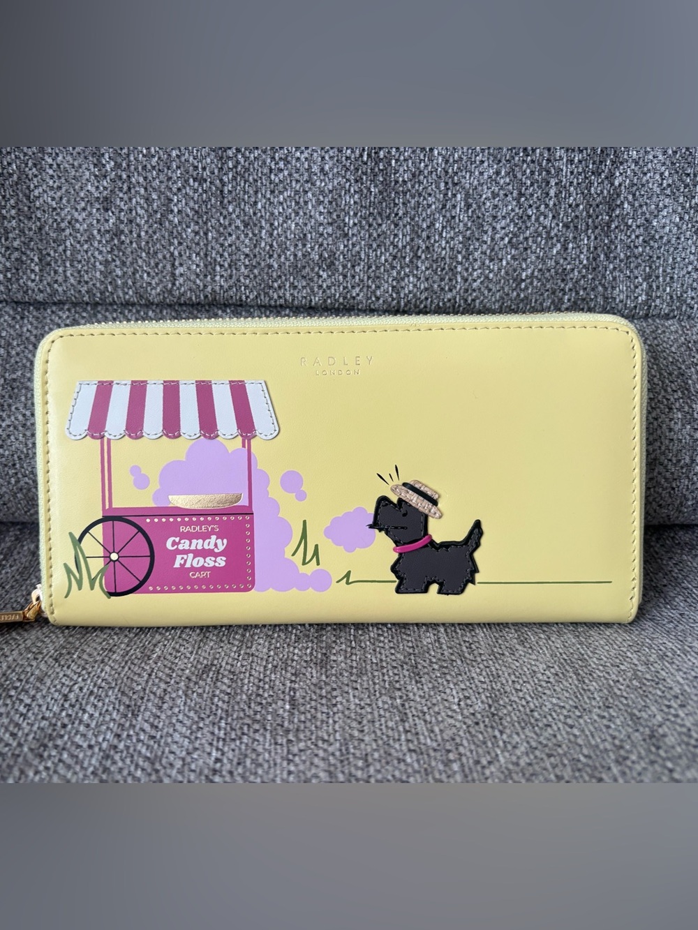 RADLEY LONDON “Candy Floss” Yellow Zip Around Wallet